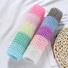 Banda elástica para el cabello con línea telefónica de dos colores, cuerda para el cabello de color caramelo, cuerda para atar el cabello dulce para niña, banda de goma para lavarse la cara estilo coreano, accesorios para el cabello