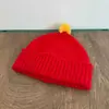 Gorro de Punto de Moda con Bola de Pelo de Color Contrastante Estilo K Casual Simple Otoño e Invierno Gorro de Lana Dulce y Lindo Gorro con Protección para los Oídos