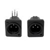 Micrófono Micrófono Socket de 3 Pines 3 Núcleos Macho XLR Socket Audio Altavoz Amplificador Enchufe Cuadrado Pin Recto Pin Curvo