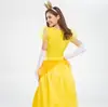 Jogo de Fantasia de Halloween Princesa Crisântemo Vestido Amarelo da Corte Vestido de Apresentação Vestir-se como a Princesa Bridget Dança