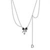 Collar con colgante de cuentas de amor, estilo dulce y fresco, para mujer, diseño de nicho de lujo ligero, accesorios de cadena de clavícula de alta calidad para chicas atractivas.