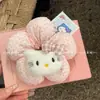 Lindo Gato de Niña Flor Lazo para el Cabello Femenino Dulce Lazo para el Cabello Suave Diadema de Bola Accesorios para el Cabello de Alta Elasticidad