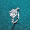 XYL - Nuevo anillo de plata esterlina s925 para mujer, con moissanita de 1 quilate, anillo de diamantes rojo rico para amantes de los libros, regalo