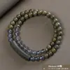 Pulsera de Sandalo Verde Argentino de 8mm con Doble Bucle para Hombres y Mujeres, Cuentas Budistas de Sandalo, Cuentas de Oración, Artículo Cultural, Regalo al por Mayor