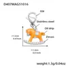 Roda Gigante Aço Inoxidável Gotejamento de Óleo Fruta Zircônia Pingente DIY Corrente de Clavícula Pulseira Anel Moda Luxo Acessível Conjunto para Mulheres