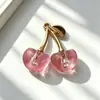 Nuevo colgante de cereza acrílica de aleación tridimensional Accesorios de joyería DIY para pendientes, pulseras, llaveros y colgantes al por mayor