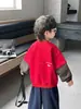 Sudadera con Estampado de Letras y Bloques de Color en las Mangas para Niños, Primavera y Otoño, Estilo Coreano, Pulóver Infantil, Chaqueta Casual, Top Versátil para Bebé
