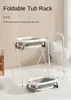 Tina de Baño para Bebé con Soporte y Set Sensible a la Temperatura Tina Plegable con Soporte de 50 kg de Capacidad de Peso Para Bañar al Bebé