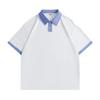 [Camisa POLO de Algodão Casual Solta com Lapela Atacado] Vestido de Casal de Estudantes Vestido de Aula Estampa Personalizada