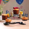 Soporte de Exhibición de Joyería de Anillo Acrílico Estante de Almacenamiento de Mesa Redonda para Cosméticos Esmalte de Uñas Soporte de Exhibición Hecho a Mano para Suculentas