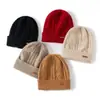 Chapéu de Cashmere Feminino 100% Cashmere Puro Outono e Inverno Proteção para as Orelhas Proteção contra o Frio Moda Casual Mais Fácil de Combinar Chapéu Quente de Tricô