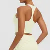 Sujetador Deportivo de Color Sólido Europeo y Americano Ropa Interior con Almohadillas en el Pecho Espalda Cruzada Chaleco Sujetador Casual Ropa de Yoga Top de Fitness de Secado Rápido