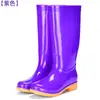 Botas de lluvia para mujer, resistentes a ácidos, impermeables, de caña media y cortas para verano, antideslizantes, resistentes al desgaste, zapatos de goma para todo tipo de clima para mujer