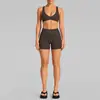 Conjunto de yoga com poá transfronteiriço, sutiã esportivo à prova de choque com costas bonitas, conjunto de calças fitness de secagem rápida para corrida e ciclismo ao ar livre para mulheres
