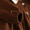 Nuevo Vestido de Manga Larga para Bebé Niña de Primavera y Otoño con Cuello de Muñeca, Lazo Lindo y Diseño Bordado, Artículo Popular Transfronterizo