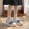 Moda Combinable Abrigo de Felpa Zapatos de Algodón para Mujer Otoño e Invierno Nuevo Engrosado para Casa Cálido Bolsa con Velcro con Pantuflas de Algodón