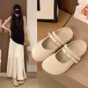 Mules populares de lino estilo Birkenstock de punta cerrada para mujer, nuevo modelo de verano 2026, con aumento interno de altura y suelas gruesas, sandalias Mary Jane