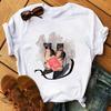 2025 comércio exterior nova primavera e verão saltos altos estampados moda casual padrão feminino top manga curta camiseta