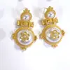 Pendientes de Moda Retro Vintage Transfronterizos Pendientes Elegantes de Nicho Estilo Mediados de Siglo Pendientes de Perlas de Alta Gama para Mujer