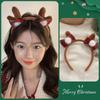 Bonito Natal Antlers Hairband 2024 Novo Natal Flocking Antlers Hairpin Desenho Animado Boneco de Neve Feriado Acessórios para Cabelo Headwear