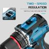 Taladro Eléctrico de Impacto de Alta Potencia sin Escobillas Destornillador Eléctrico Multifuncional para el Hogar Velocidad Dual 10mm Taladro Recargable Motor sin Escobillas