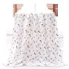 Al por mayor Colcha de Gasa de Seis Capas para Niños Estampada 110*110cm Manta de Aire Acondicionado para Niños Toalla de Baño de Algodón Gasa de Algodón