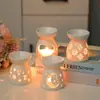 Quemador de Incienso Vela de Cera Quemador de Incienso Estufa de Incienso Lámpara de Dormitorio Pintura Aromaterapia Horno para Derretir Aceite Esencial Cerámica Fragancia de Interior