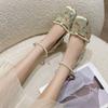 Nuevos Zapatos de Mujer de Tacón Alto 2023 con Perlas, Adecuados para Cheongsam, Zapatos de Salón Poco Profundos Versátiles, Zapatos Mary Jane Franceses Retro