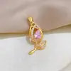[Ouro Real de Cobre] Pó do Tesouro Tulipa Moda Comércio Exterior Transfronteiriço DIY Joias Zircônio de Cobre Pingente Micro-Incrustado Acessórios
