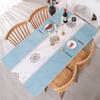 Envío Gratis Mantel de PVC Estampado Impermeable y a Prueba de Aceite Negro y Blanco Tapete de Mesa de Vidrio Blando Tapete de Mesa de Vidrio Blando con Textura de Piel de Cocodrilo