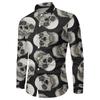 Nueva camisa de hombre europea y americana con estampado de Halloween, de Amazon, eBay y AliExpress, camisa informal personalizada de moda.
