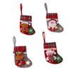 Nuevas decoraciones navideñas, medias navideñas, colgante de árbol de Navidad, tamaño pequeño, muelles tridimensionales, muñeco de anciano, calcetines navideños.