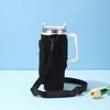 Venta al por mayor 40Oz Cubierta para vaso de coche tela de buceo correa cruzada cubierta para vaso de helado cubierta para vaso con asa Stanley