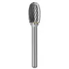 Cabeça de Afiação de Aço Tungstênio Tipo E Lima Rotativa de Carboneto Fresadora Rotativa Oval Afiação de Metal Gravação Padrão de Ranhura Única e Dupla