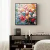Pinturas Decorativas de Sala de Jantar de Luxo Personalizadas para Vilas, Arte de Parede Minimalista Moderno Estilo Creme do Chão ao Teto