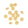 Cuentas chapadas en oro de 18k que conservan el color, arandelas planas redondas, accesorios para manualidades, pulseras, collares, espaciadores para abalorios, hallazgos para joyería