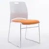 Silla de entrenamiento para oficina de acero macizo, apilable, silla sin brazos para uso doméstico, silla de comedor de plástico, silla de reunión simple