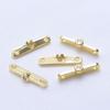 Contas Espaçadoras de Ouro 14K Banhado com Conservação de Cor, Duas Fileiras, Inlaid com Zircônia, Pulseira Dupla Fileira, Espaçadores de Pérola, Acessórios para Pulseira e Colar DIY