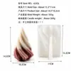 Molde de silicona de cono de hilo geométrico, cono abstracto, molde para velas de aromaterapia, adornos de estilo europeo BK8243