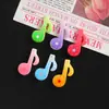 Color degradado elementos musicales notas sílabas accesorios de resina hecho a mano DIY pegamento de crema funda de teléfono hebilla de zapato material