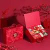 Caja de Dulces para Boda 2025 Caja Vacía con Acabado de Alta Gama, Caja de Regalo para Invitados, Detalle de Compromiso Estilo Chino, Caja de Regalo No Plegable