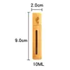 Botella de Cuentas de Bambú Natural y Madera 10ml Botella Vacía de Cuentas para Aceite Esencial Perfume Masaje Embotellada para Proteger de la Luz