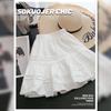 Falda de Pastel de Alta Calidad Falda Slim-fit para Mujer Estilo Dulce Falda Tutú Blanca Falda de Princesa Falda Línea A Falda Corta de Algodón Puro
