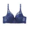Sujetador de encaje ajustable con copa de algodón ultrafino de talla grande, sexy, con aro de acero fruncido, ropa interior femenina al por mayor