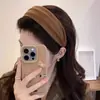 Acessório de Cabelo Versátil Faixa Larga de Tricô Primavera/Verão 2025 Estilo Novo Retrô Coroa Alta Faixa Antiderrapante para Lavar o Rosto