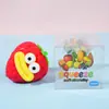 Bloque de construcción de arcilla popular y divertido transfronterizo, fresa squishy, juguete para aliviar el estrés que simula fruta real para liberar tensión