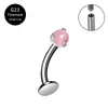 Joyas para Piercing de Barra Curva de Aleación de Titanio G23 Joyas para Piercing de Labio Joyas para Piercing de Ceja Transfronterizo Circonita Moda Casual Joyas para Piercing de Ceja