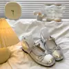 Zapatos Planos de Ballet con Lazo Suave Estilo Hada para Mujer, Estilo Retro Francés, Zapatos Mary Jane que Aumentan la Altura