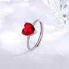 Europa y Estados Unidos superventas traje de moda simple collar de corazón con incrustaciones de circón anillo de corazón hebilla de oreja de amor una generación de pelo