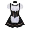 Nuevo Vestido de Chica Cervecera de Halloween Multicolor Tallas Grandes de Amazon, Disfraz de Rendimiento Moldeador de Cuerpo, Disfraz de Sirvienta